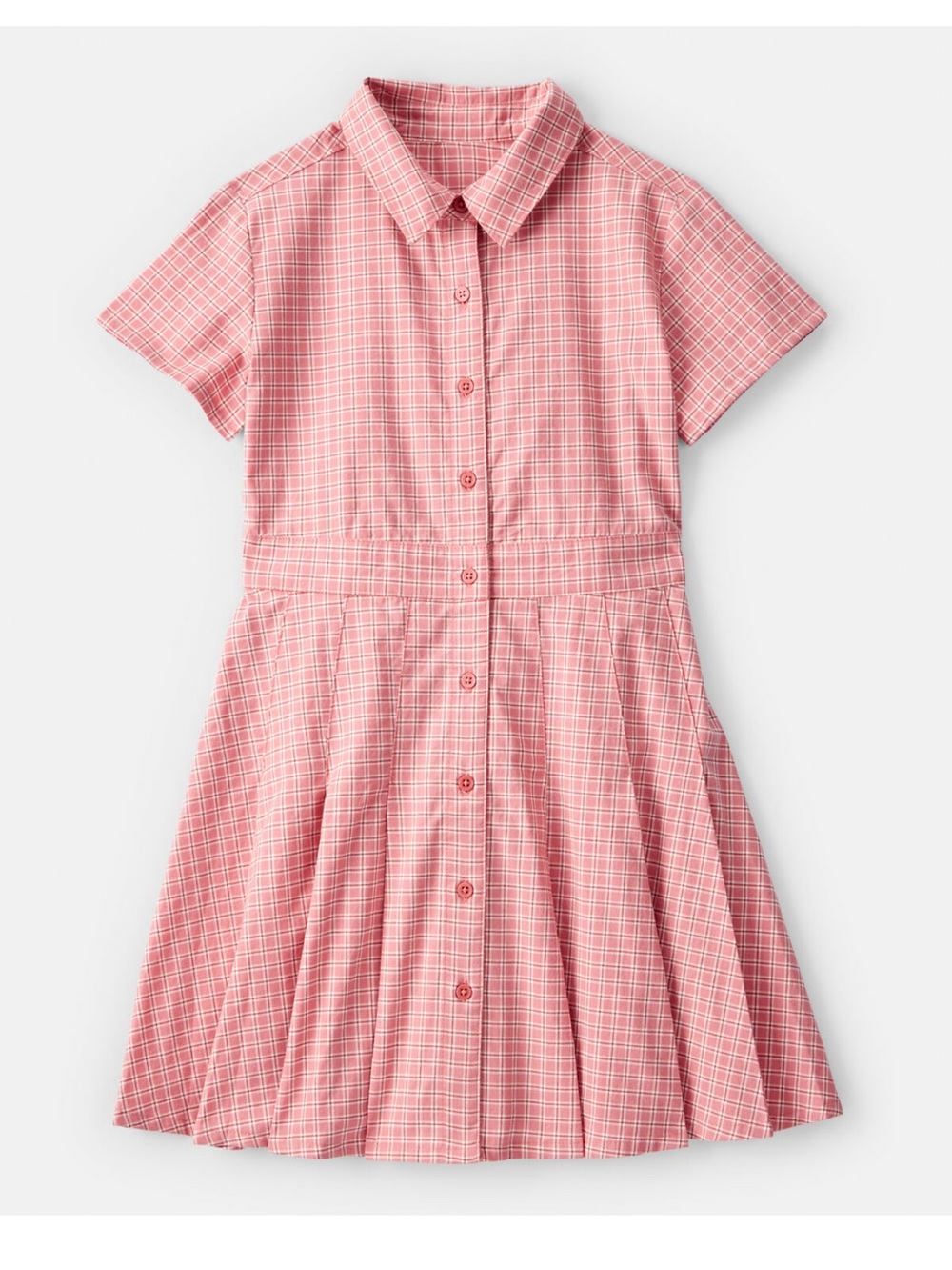 Carters NWT Plaid Button Down Dress size 8